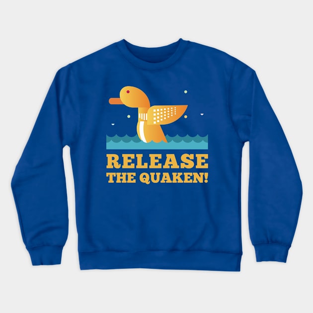 Quack - Release The Quaken - blau Crewneck Sweatshirt by ShirzAndMore